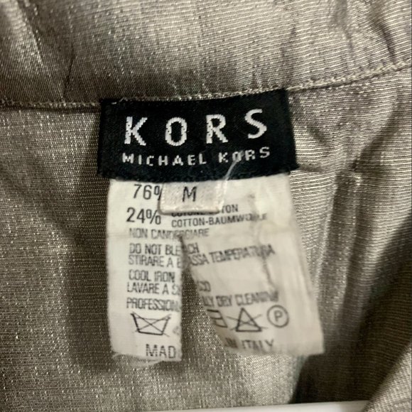 Michael Kors Silk / Cotton Silver Dress - Picture 5 of 12